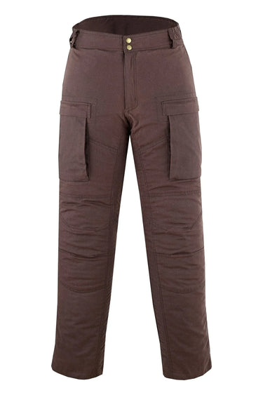Waxed Cotton Cargo Biker Motorcycle Waterproof Armoured Trousers Pants -